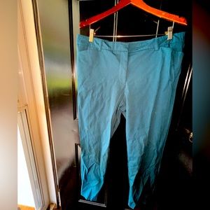 LIKE NEW Worthington Women’s Slim Ankle Dress Pants in Teal - Size 14